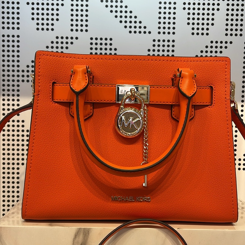 Michael Kors Hamilton Small Satchel Shoulder Crossbody Bag 
Poppy COLOR 
NWT - Picture 9 of 16